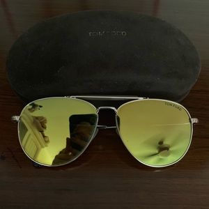 Tom Ford mirrored lenses aviators